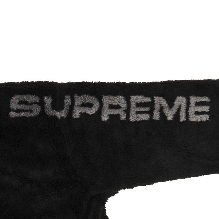 Supreme Shoulder Logo Fleece Jacket Black