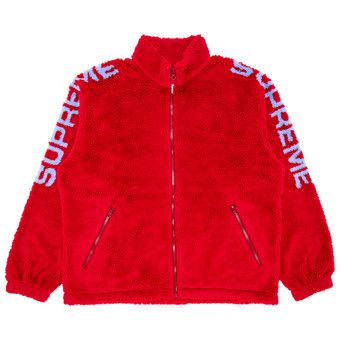 Buy Supreme Shoulder Logo Fleece Jacket 'Red' - SS25J28 RED | GOAT