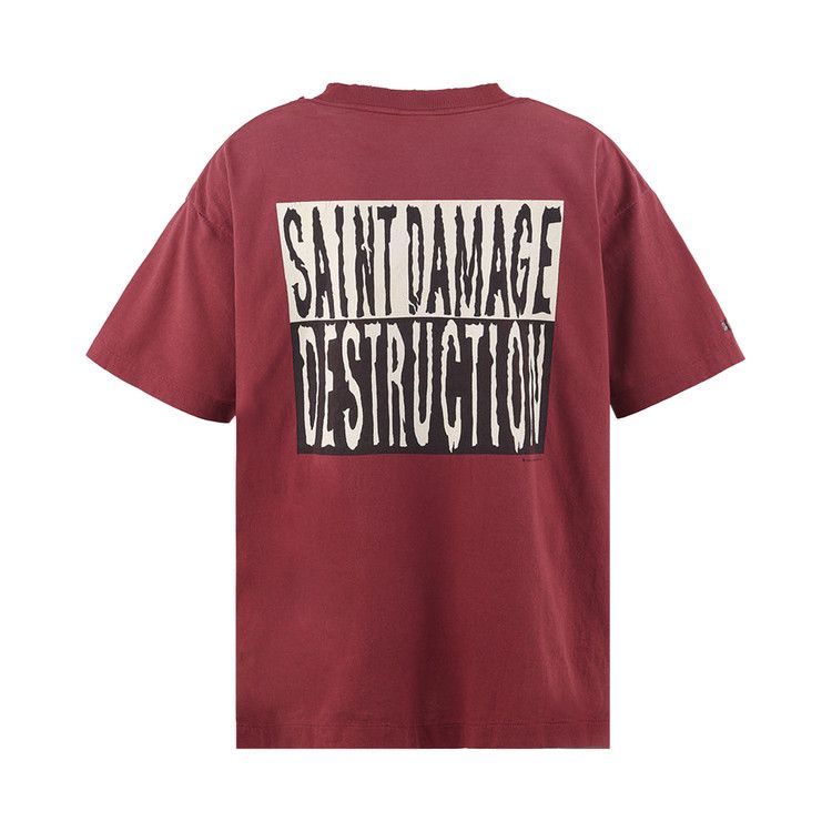 SAINT Mxxxxxx ? Short-Sleeve T-Shirt 'Burgundy' — foto 3