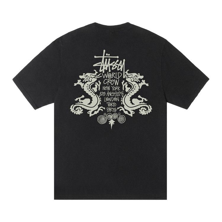 Stussy Double Dragon T-Shirt Pigment Dyed Black