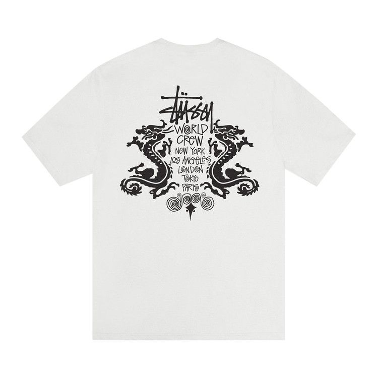 Stussy Double Dragon T-Shirt Pigment Dyed Natural