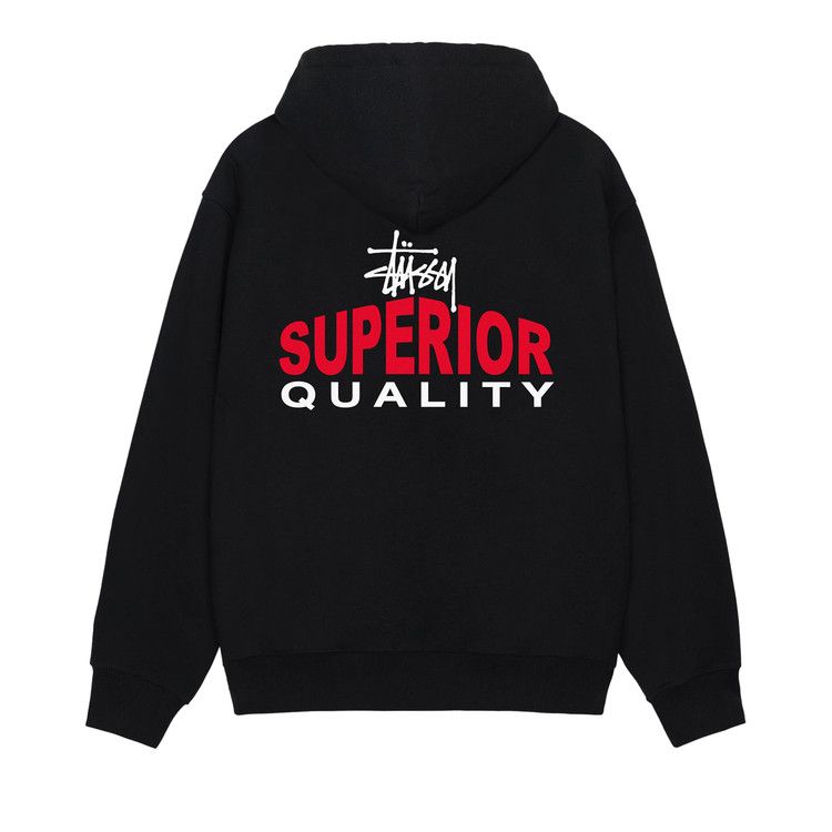 Stussy Superior Quality Zip Hoodie 'black'