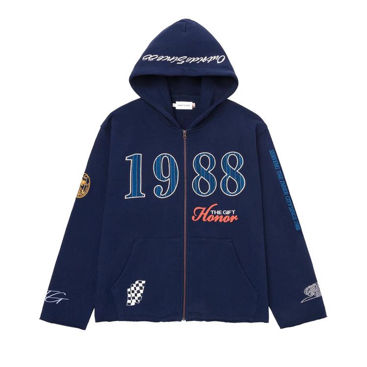 Buy Honor The Gift 1988 Full Zip Hoodie 'Navy' - HTG250150 NAVY | GOAT