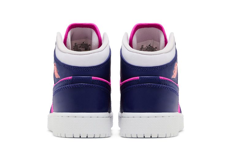 Air Jordan 1 Mid Gs Regency Purple Fire Pink