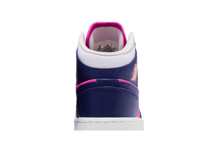 Air Jordan 1 Mid Gs Regency Purple Fire Pink