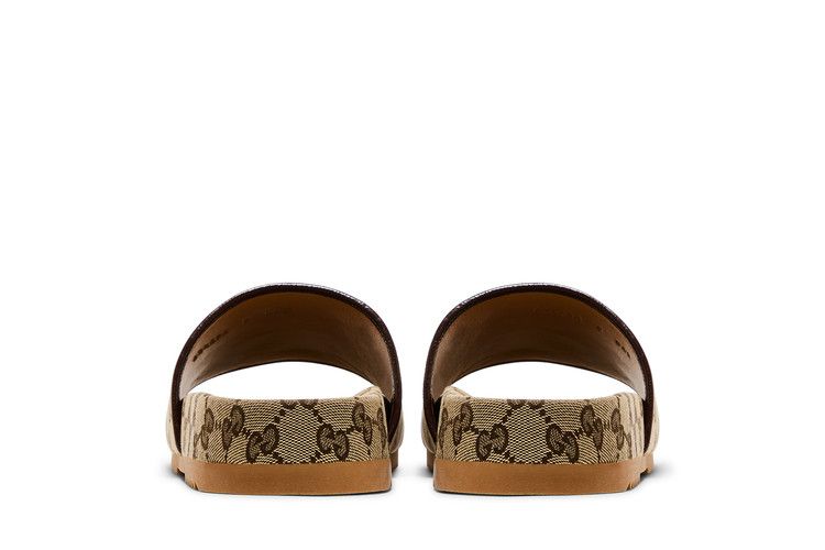 Gucci Gg Canvas Slide Sandal Beige Monogram