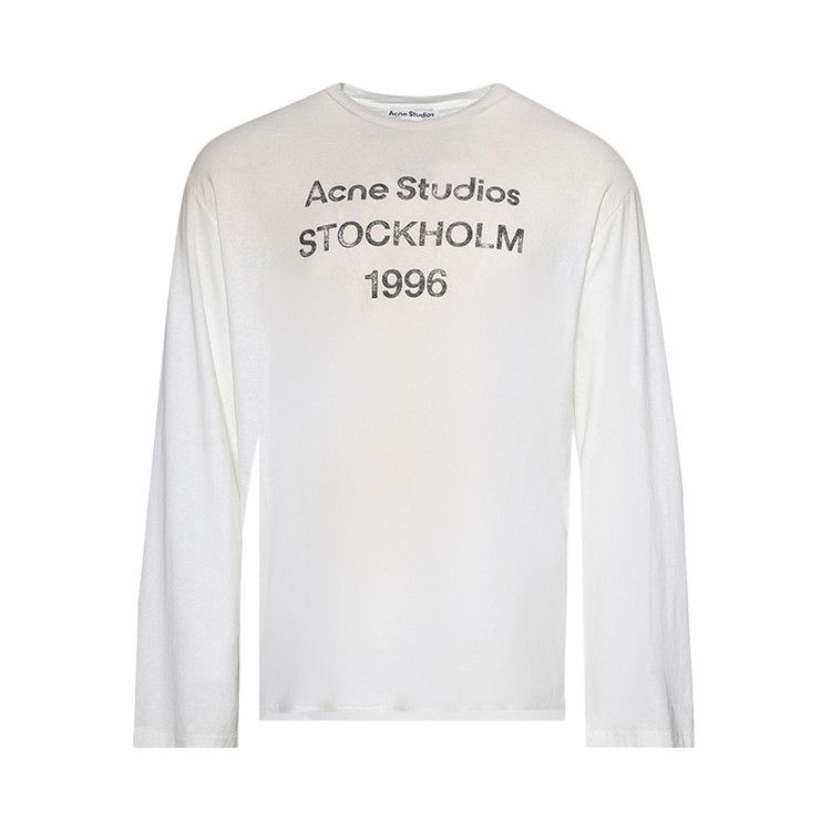 Acne Studios Logo Long-Sleeve T-Shirt Dusty White