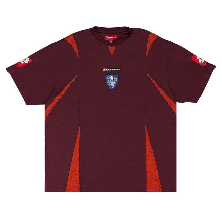 Buy Supreme Crest Soccer Jersey 'Maroon' - FW24KN15 MAROON | GOAT