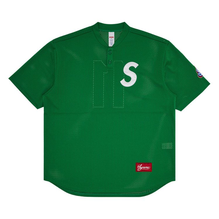Buy Supreme S Logo Baseball Henley 'Green' - SS25KN95 GREEN | GOAT