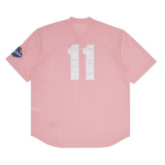Buy Supreme S Logo Baseball Henley 'Pink' - SS25KN95 PINK | GOAT