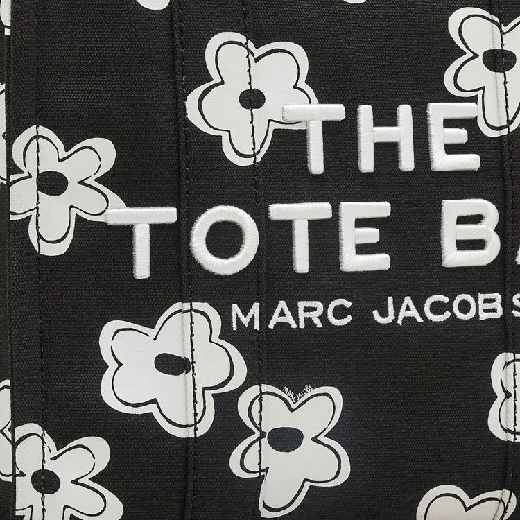 Marc Jacobs Daisy Canvas Medium Tote Bag 'black/White'