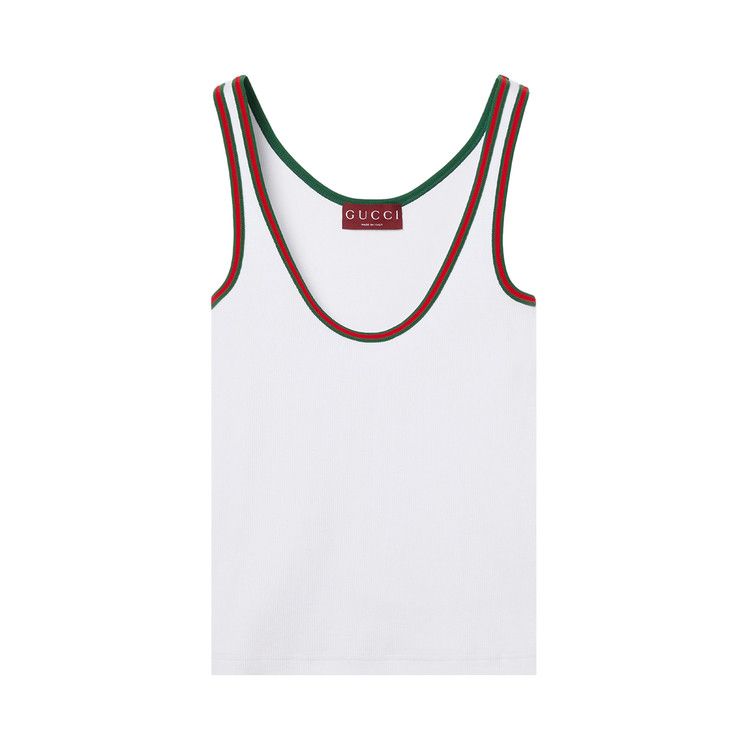 Buy Gucci Web Tank Top 'White' - 815851 XJG5O 9692 | GOAT