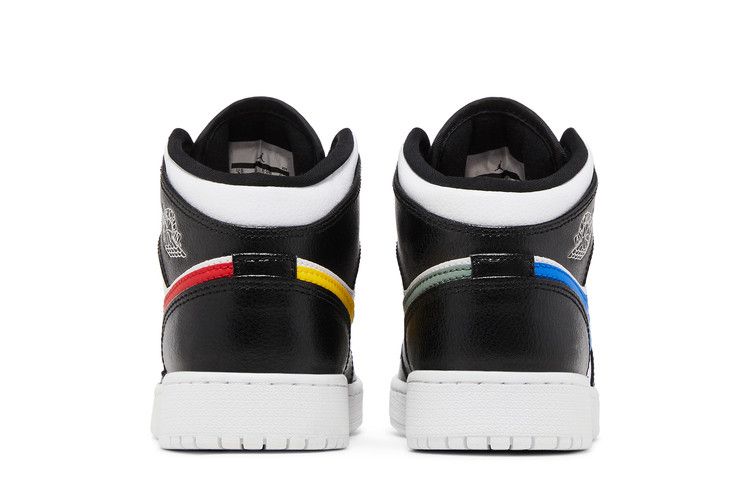 Air Jordan 1 RETRO Mid Gs Multi-Color Swoosh
