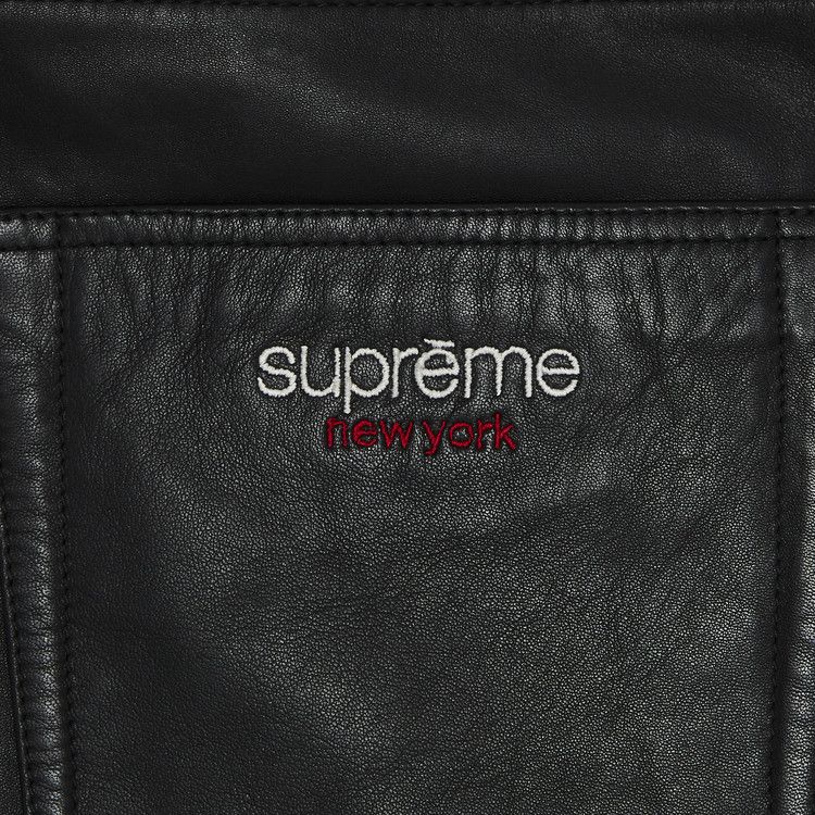 Buy Supreme Baggy Leather Short 'Black' - SS25SH26 BLACK | GOAT