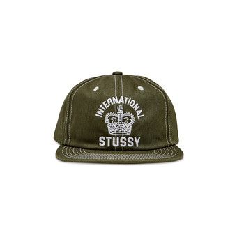 Stussy Crown Strapback Dark Olive キャップ Buy Stussy Mid-Depth International Crown Strapback 'Dark Olive