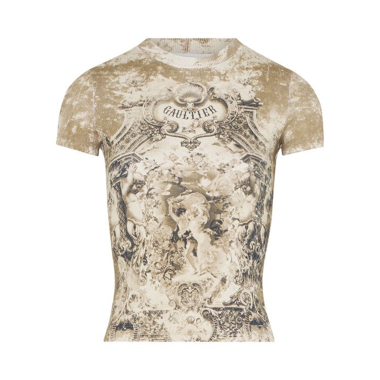 Buy Jean Paul Gaultier Médaillon Knit T-Shirt 'Light Beige