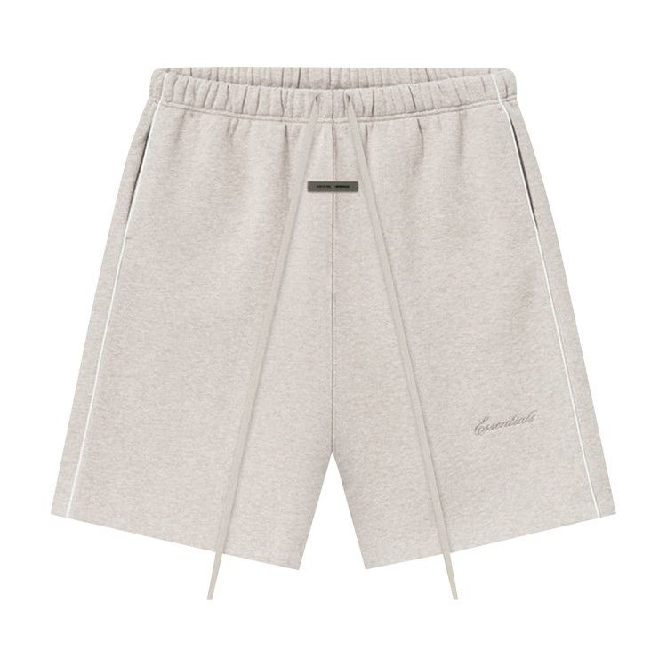 Fear Of God Essentials Relaxed Fleece Sweatshort With Piping 'heather Stone/Cloud White'