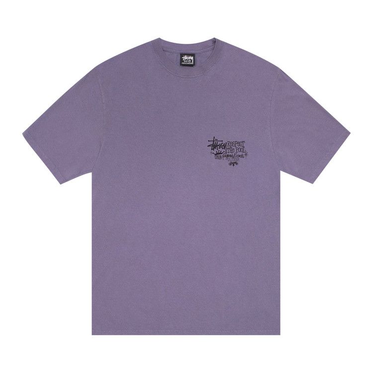 Buy Stussy Respect The Pool Tee Pigment Dyed 'Grape' - 1905152