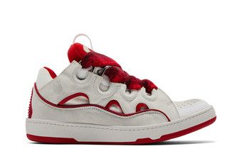 Buy Lanvin Curb Sneakers 'White Red' - FM SKRK11 DRAP