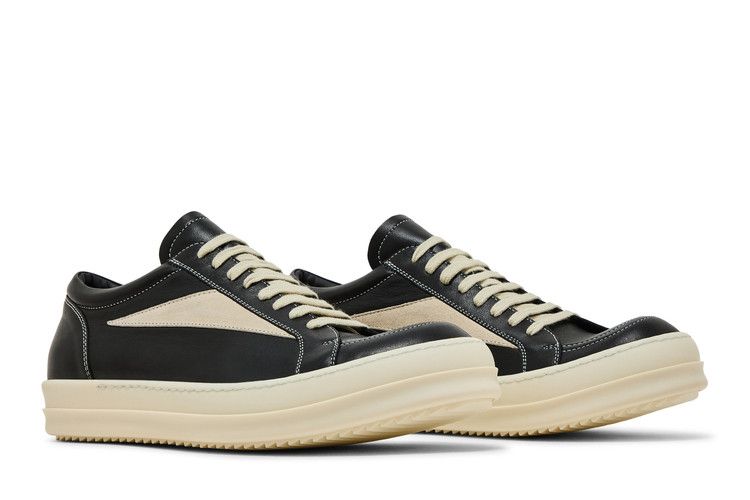 スニーカー RICK OWENS | HOLLYWOOD VINTAGE SNEAKERS BLACK/MILK (LCOLVS) RICK OWENS - SHOES - Rick Owens