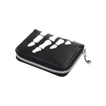 Buy Kapital Thumbs-Up Bone Hand Zip Mini Wallet 'Black' - EK