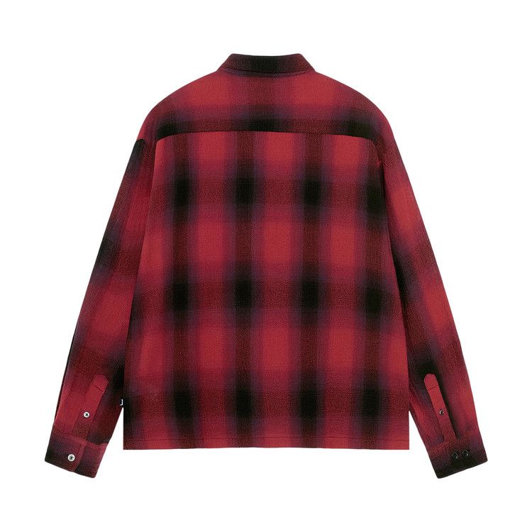 Stussy Loose Weave Plaid Shirt 'red'