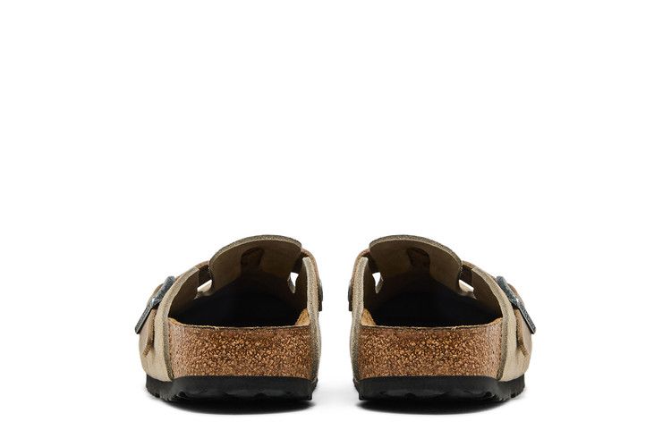 Birkenstock Boston Braided Suede Leather Narrow 'taupe'