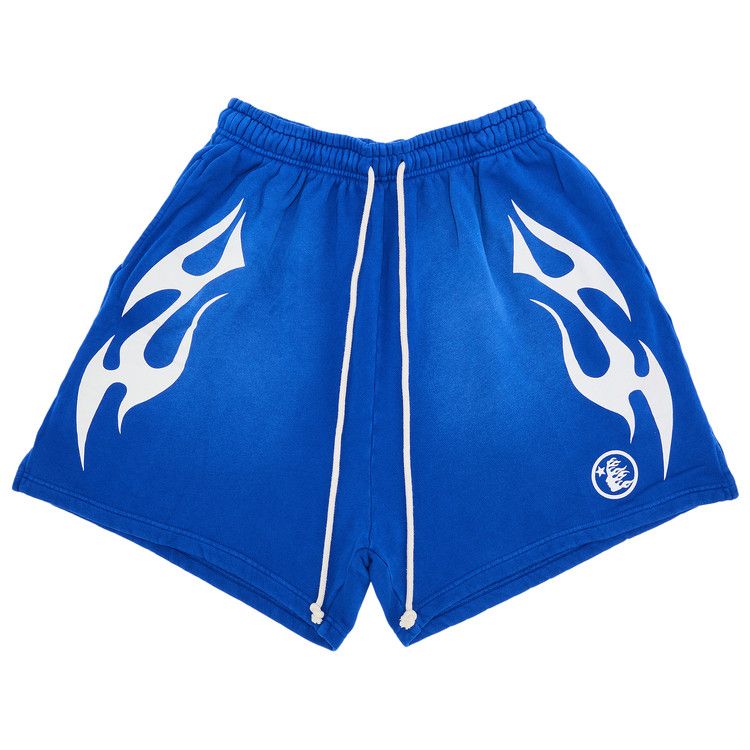 Buy Hellstar Flame Shorts 'Blue' - HS03SHO001 BLUE | GOAT