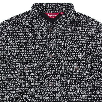 Buy Supreme Fuck Stitch Denim Trucker Jacket 'Black