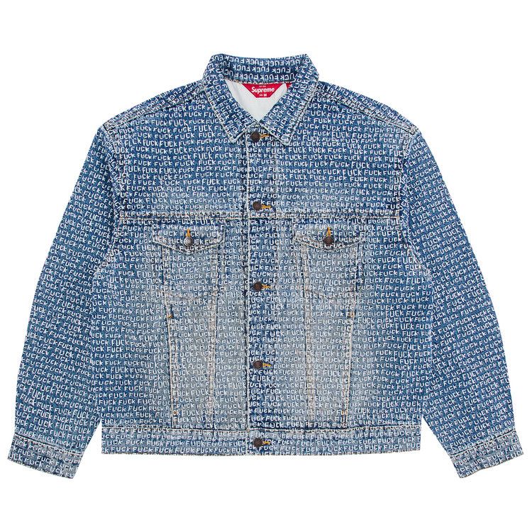 希少SサイズSupreme fuck デニムジャケット Supreme Fuck Stitch Denim Trucker Jacket (SS25) - $398