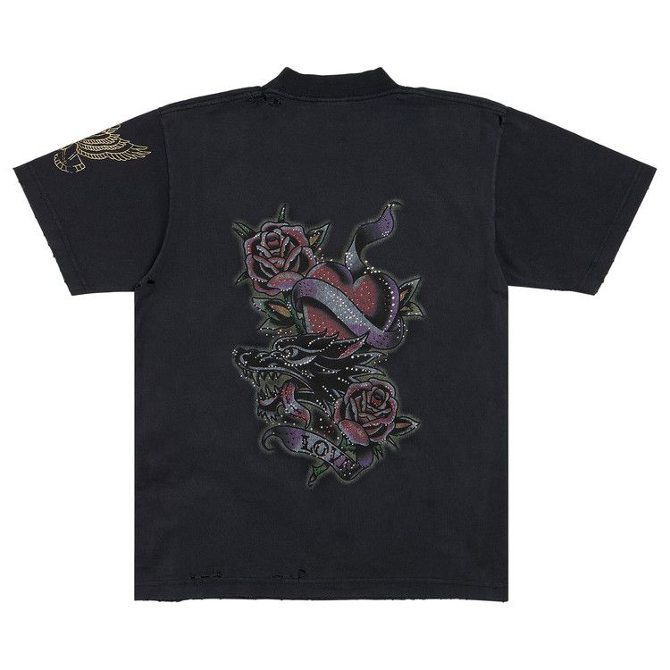 Balenciaga Tacky Tattoo T-Shirt Washed Black
