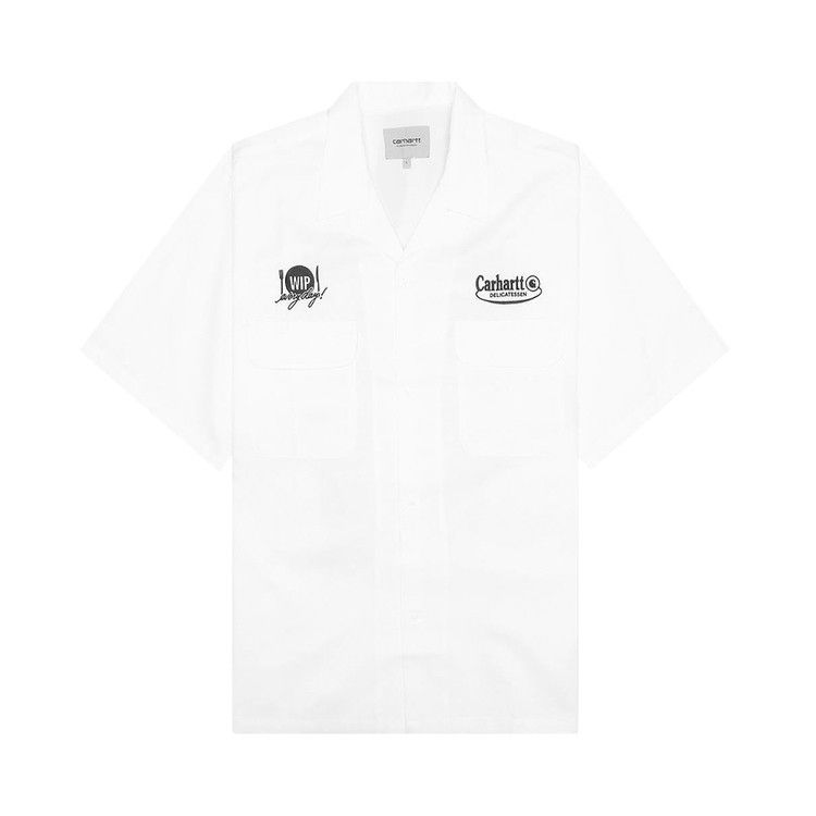 Buy Carhartt WIP Short-Sleeve Deli Shirt 'White/Black' - I034738