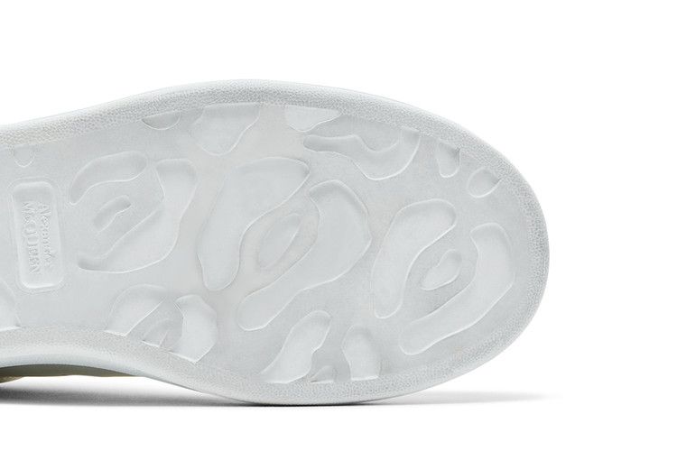 Alexander Mcqueen Oversized Sneaker White Khaki Crocodile