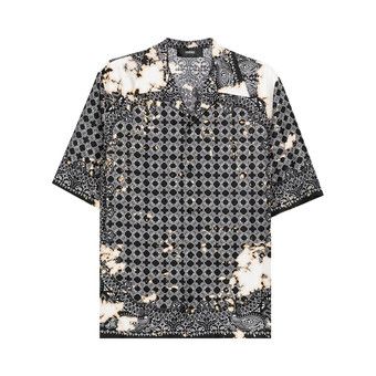 Tシャツ・カットソー AMIRI FW25 Amiri Bleach Bandana Shirt (AMSTCA1159 BLACK) Buy Amiri Bleach Bandana Bowling Shirt 'Black' - AMSTCA1159
