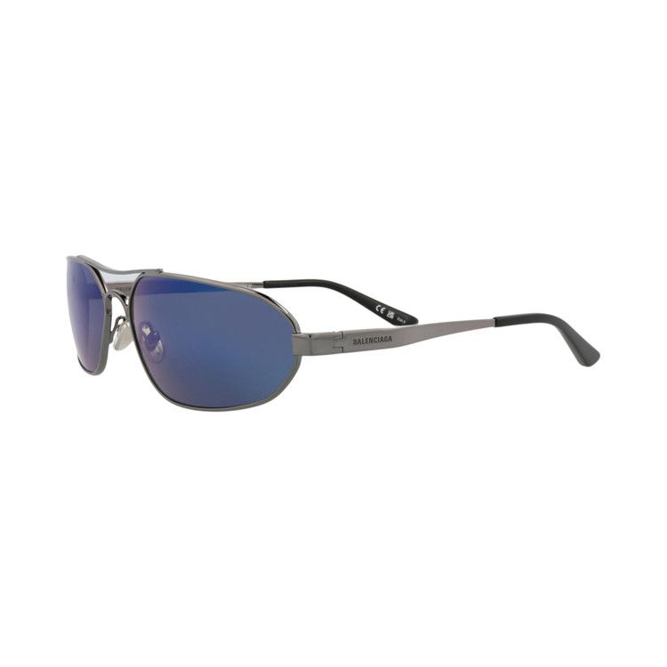 Balenciaga Shield-Sunglasses Ruthenium/Blue