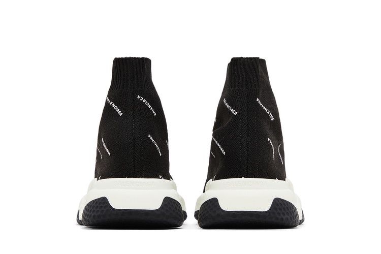 Balenciaga Speed Trainer Logo Print Black White 2020 (Women's)
