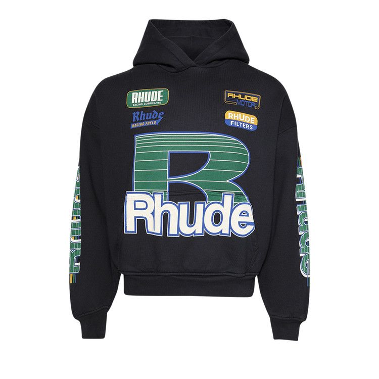 Rhude Roadway Racing Hoodie 'vintage Black'