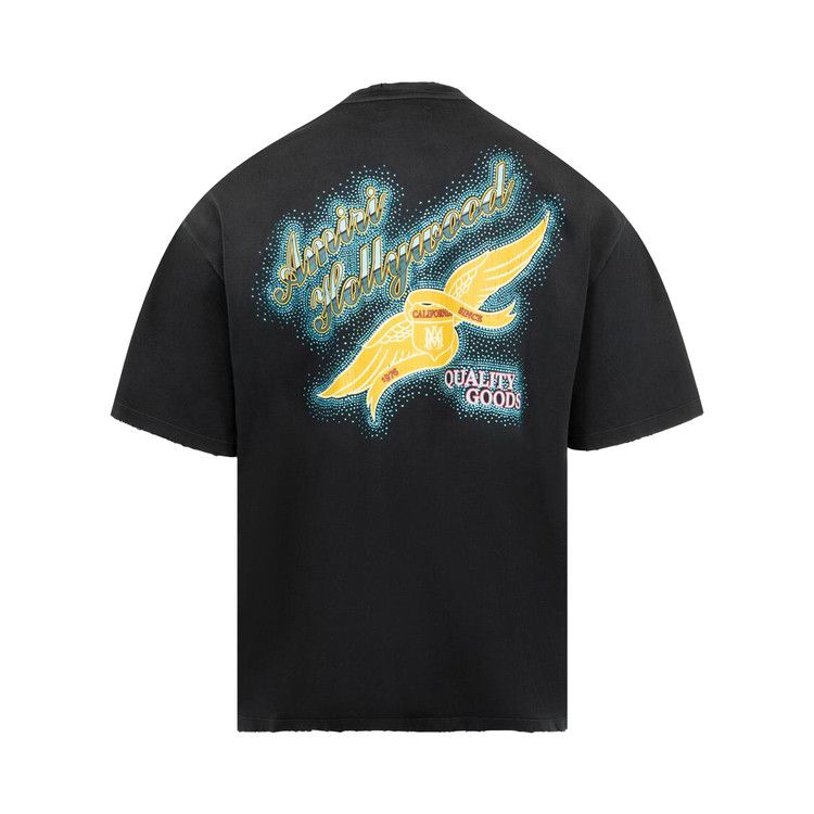 Buy Amiri Crystal Amiri Wings Tee 'Black' - AMJYTE1234 BLAC | GOAT