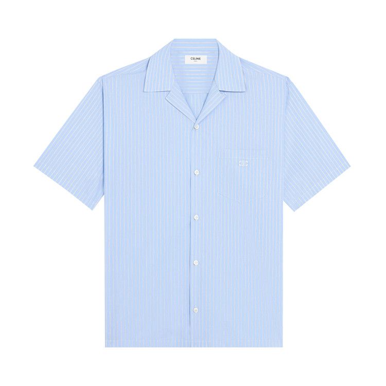 CELINE Bowling Shirt 'Craie/Ciel/Navy' — foto 2