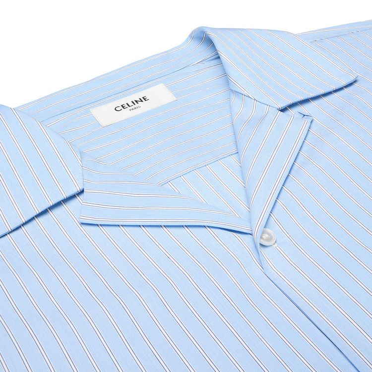 CELINE Bowling Shirt 'Craie/Ciel/Navy' — foto 4