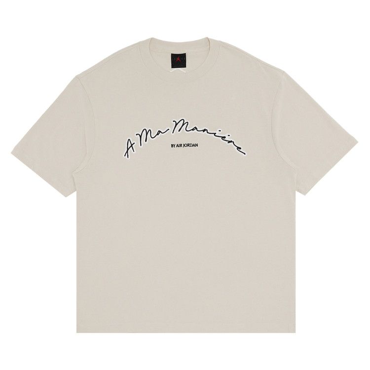 Air Jordan X A Ma ManiéRe Shorts Sleeve T-Shirt Light Orewood Brown