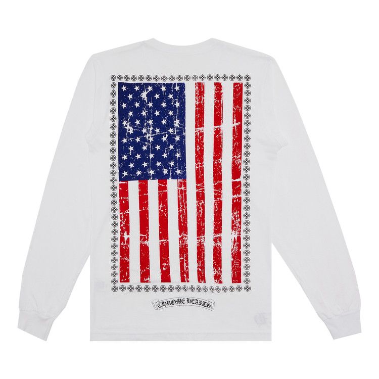 ◆送料込♪【Chrome Hearts】American flag ダガー longTシャツ Chrome Hearts USA Flag Logo Long Sleeve T-shirt - SRM