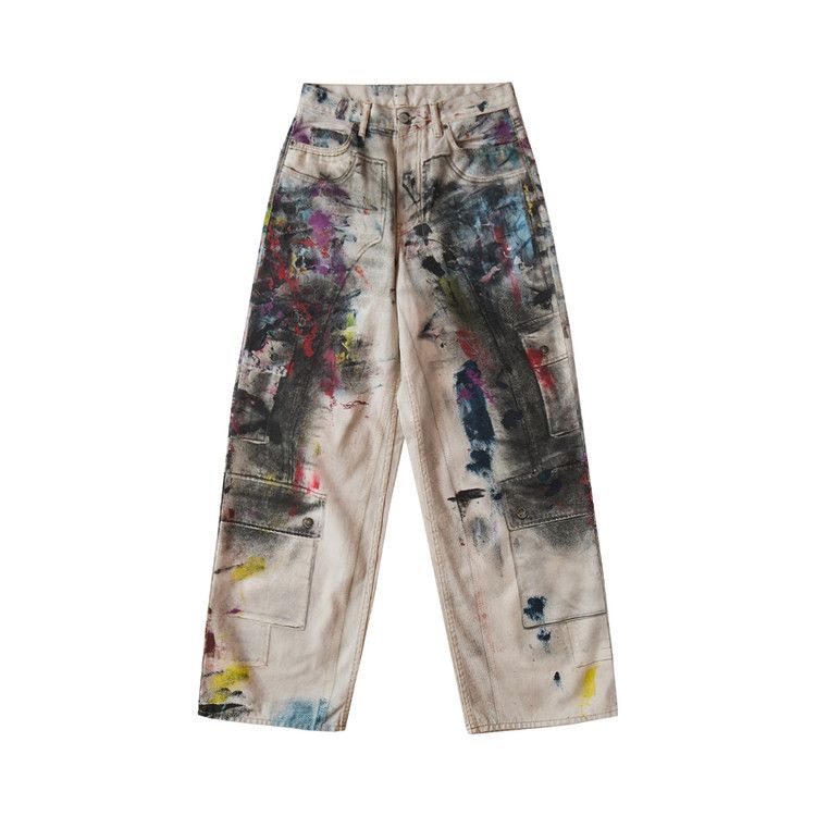 Acne Studios 1981 Baggy Fit Jeans White/Multicolor