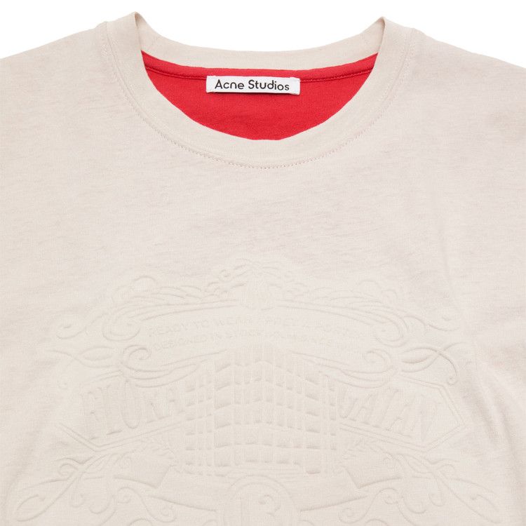 Acne Studios Embossed Logo T-Shirt 'white/Red'