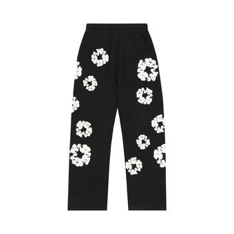 Buy Denim Tears Cotton Wreath Baggy Sweatpants 'Black