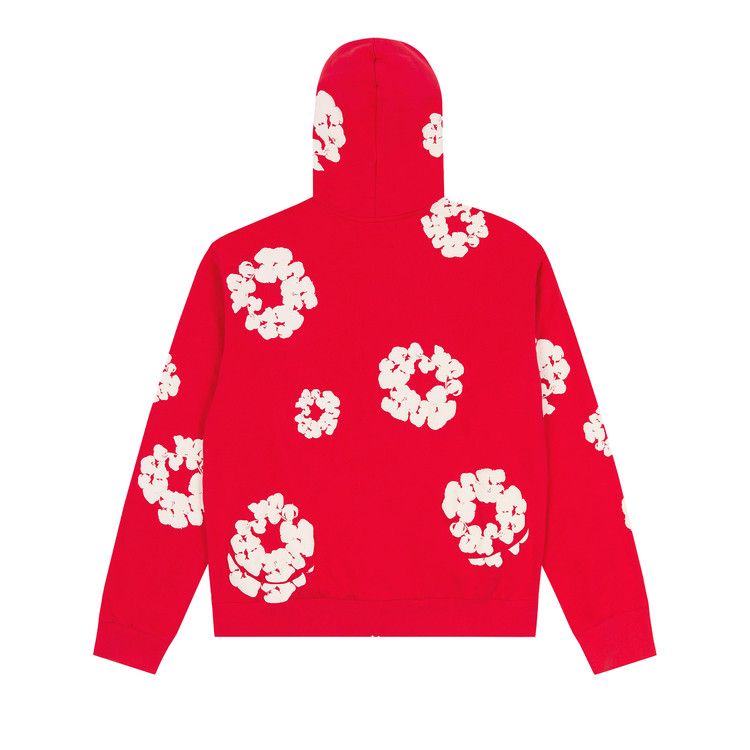 Buy Denim Tears Cotton Wreath Zip Hoodie 'Red' - SS25TZH11412040