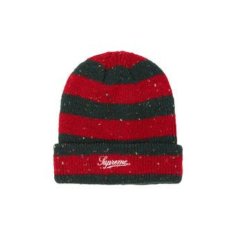 Buy Supreme Stripe Speckle Beanie 'Red' - FW19BN24 RED | GOAT