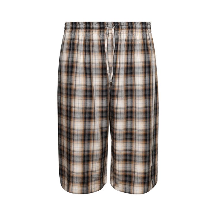 Acne Studios Plaid Skater Shorts Beige