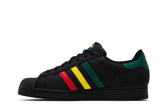 adidas gazelle silver green womens Adidas Superstars Rasta Black (UK 9) – Wear Garson main image 1