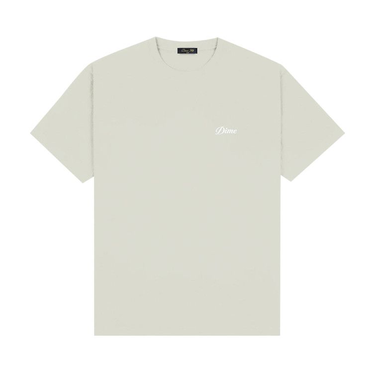 Dime Cursive Small Logo T-Shirt Charcoal Moss